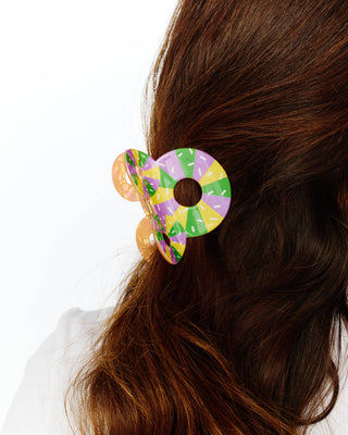 Mardi Gras Magic King Cake Claw Clip