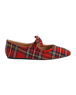Corky's Layover Flats in Plaid